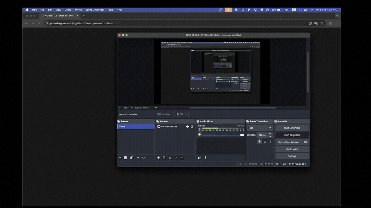 XGlass Portal Scraping preview